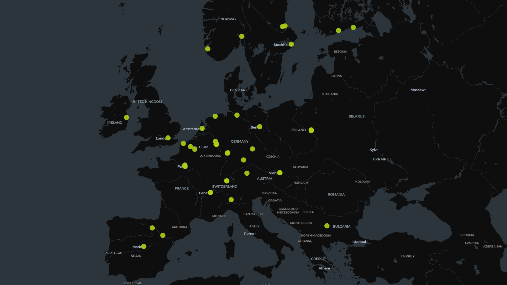 ayedo Datacenter Locations in Europe